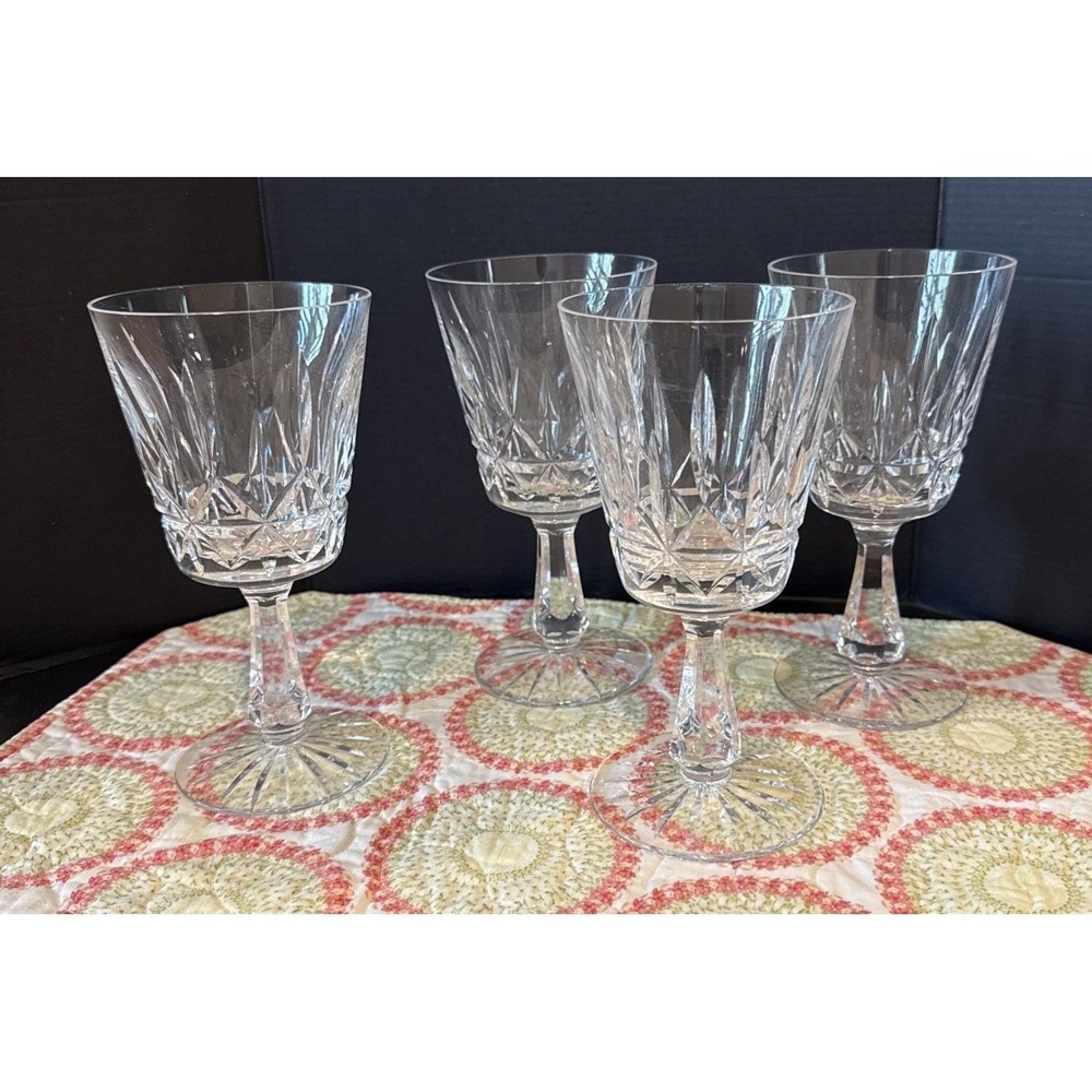 Waterford Crystal Rosslare 6" Tall Claret Wine Glasses Set Of 4 Wedding Luxury